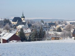 Blick über Johnsbach im Winter