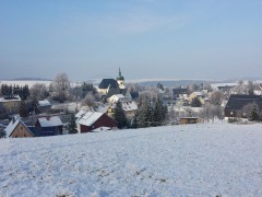 Blick über Johnsbach im Winter